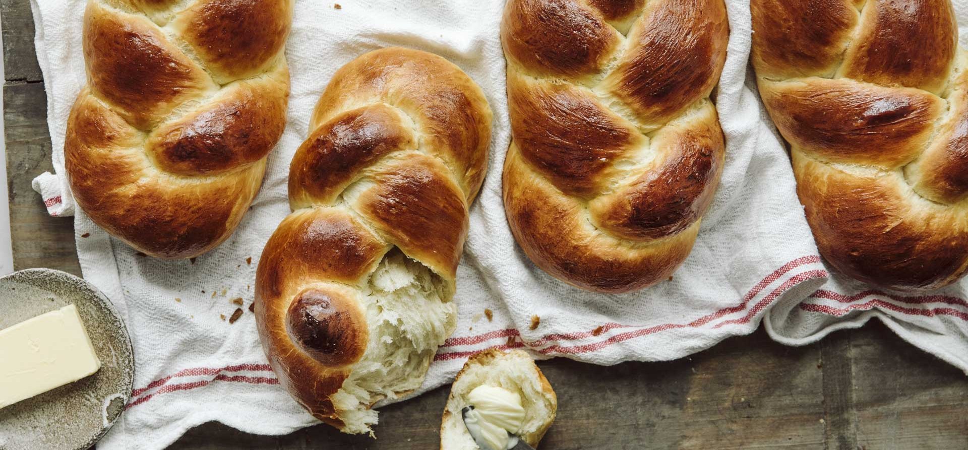 Einstrangzopf gebacken
